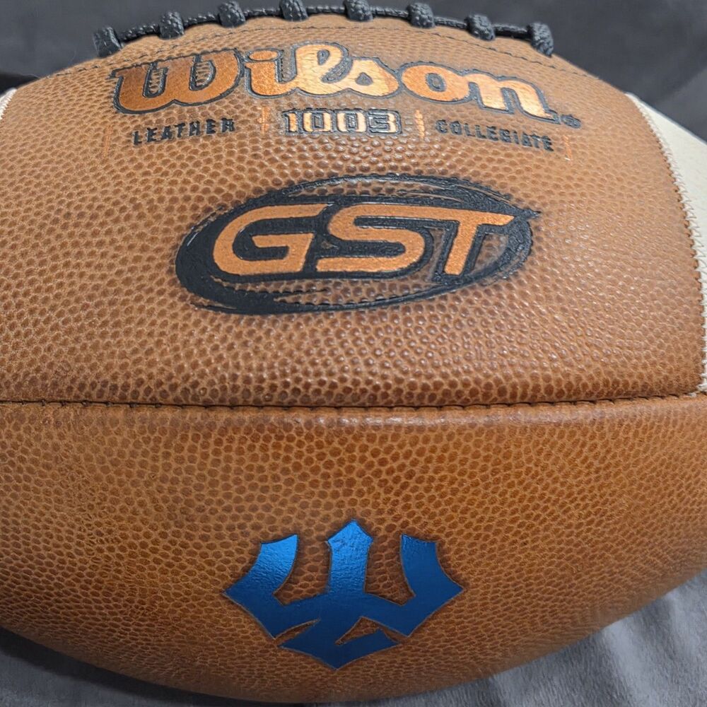 Wilson GST 1003 Official Size W&L ODAC Collegiate Leather Football NCAA/NFHS